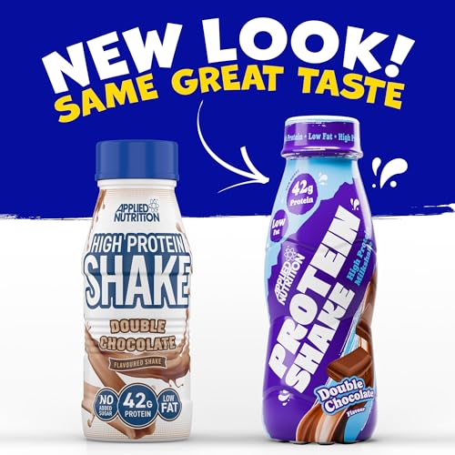 Applied Nutrition Protein Shakes - High Protein Shake Ready To Drink, Protein Drink With 20g Of Protein, Low Fat Protein Shake, On The Go Bottle - 8 x 330ml (Fudge Brownie)