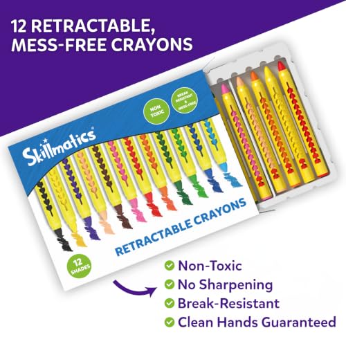 Image of Skillmatics Picture Sprouts - Complete the Picture Art Kit for Kids, 50 Drawing & Colouring Activity Pages, 12 Retractable Mess-Free Crayons, Screen-Free Travel Toy, Gift for Girls & Boys Ages 5-10