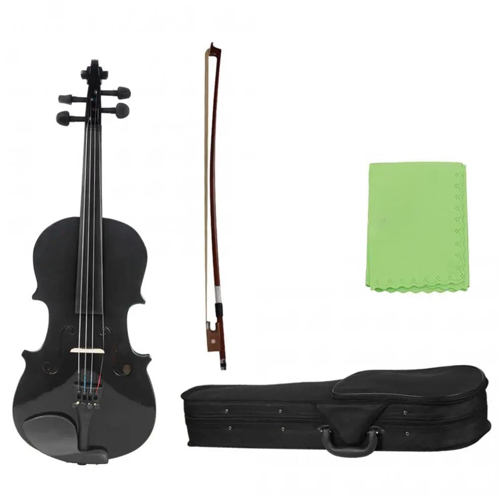 Kit Di Violino Professionale Violino Acustico Leggero Nero A Grandezza Naturale 4/4 Con Custodia E Archetto Per Principianti Di Violino