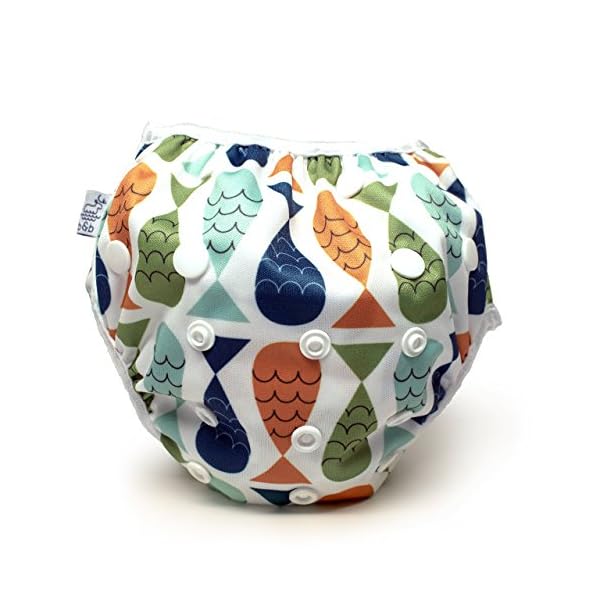 Reusable Baby Swim Diapers (Sizes Nâ5) â Adjustable, Easy-Wash Nageuret Reusable Swim Diaper Kids Soft, Breathable, Waterproof Swim Wear for Baby & Newborn! (Sea Friends)