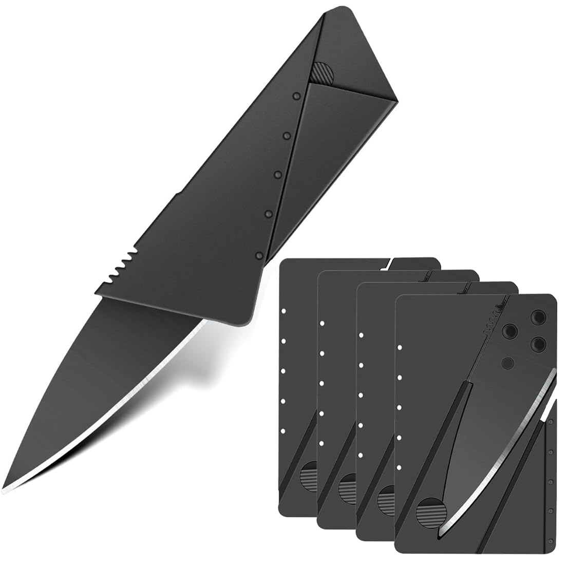 4 Pezzi Coltello Per Carte Di Credito, Coltello Pieghevole Per Carte Di Credito, Coltello Tascabile Per Esterni, Mini Coltello Tascabile per Campeggio, Escursionismo, Caccia