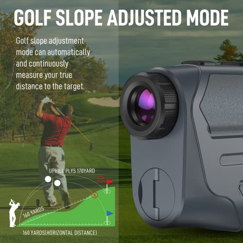 Telemetro-de-Golf-OUBEL-650-Yardas-con-Pendiente-Perilla-de-Enfoque-Manual-escaneo-Continuo-vibracion-de-Bloqueo-de-asta-de-Bandera-precision-de–1-Yarda-Zoom-6X-Velocidad-Caza