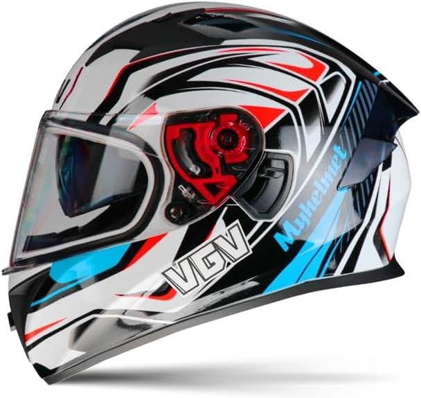 Miniatura 7 de Casco de motocicleta de carreras de motocross, casco de cara completa con visera interna tintada y aprobado por DOT para ciclomotor, ATV, Cruiser