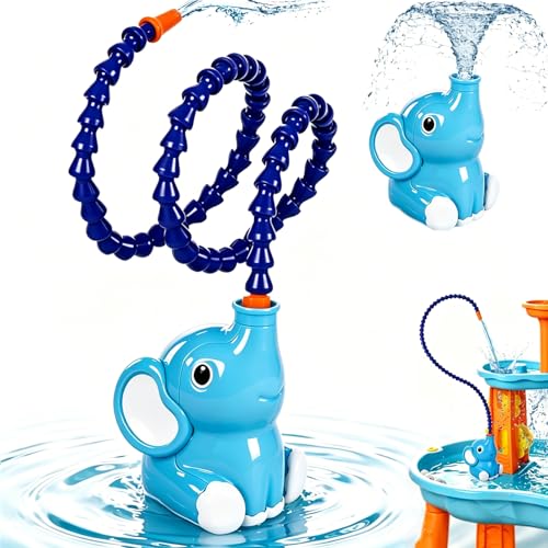 Water Table Pump with Sprinkler Pump for Kids Water Table Accessories Battery Powered Waterproof Water Pump Continuous Flow Toddler Baby Outdoor Water Play Toys for Water Table Bathtub Pool