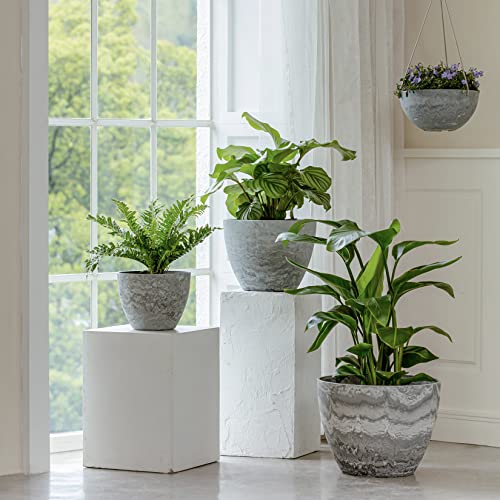 image for LA JOLIE MUSE Large Hanging Planters for Indoor Outdoor Plants,Hanging