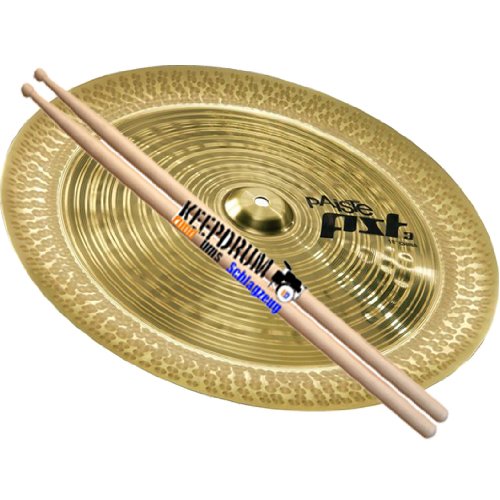 Paiste PST 3 China Becken 18" + 5A KD Drumsticks
