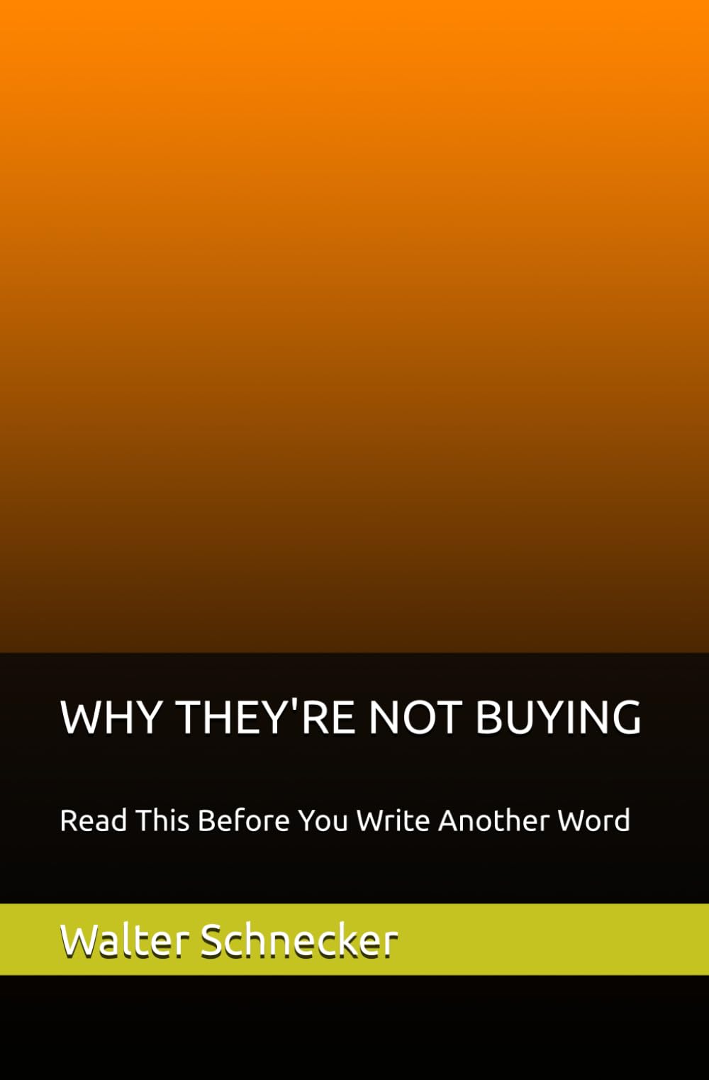 WHY THEY'RE NOT BUYING: Read This Before You Write Another Word