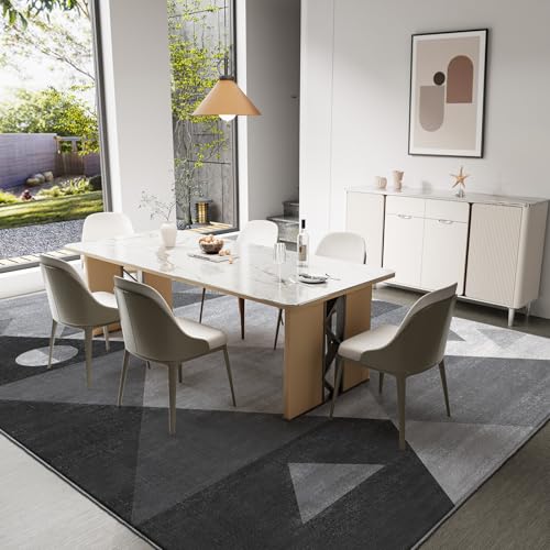 HOMFINE Gris Alfombra Salon Modernas 80x150 cm (Esponja Espesa) Grande Alfombras Lavable en Lavadora Pelo Corto Antideslizante Rug Carpet Tapete Sala para Habitacion Comedor Dormitorio Cocina - imagen 9