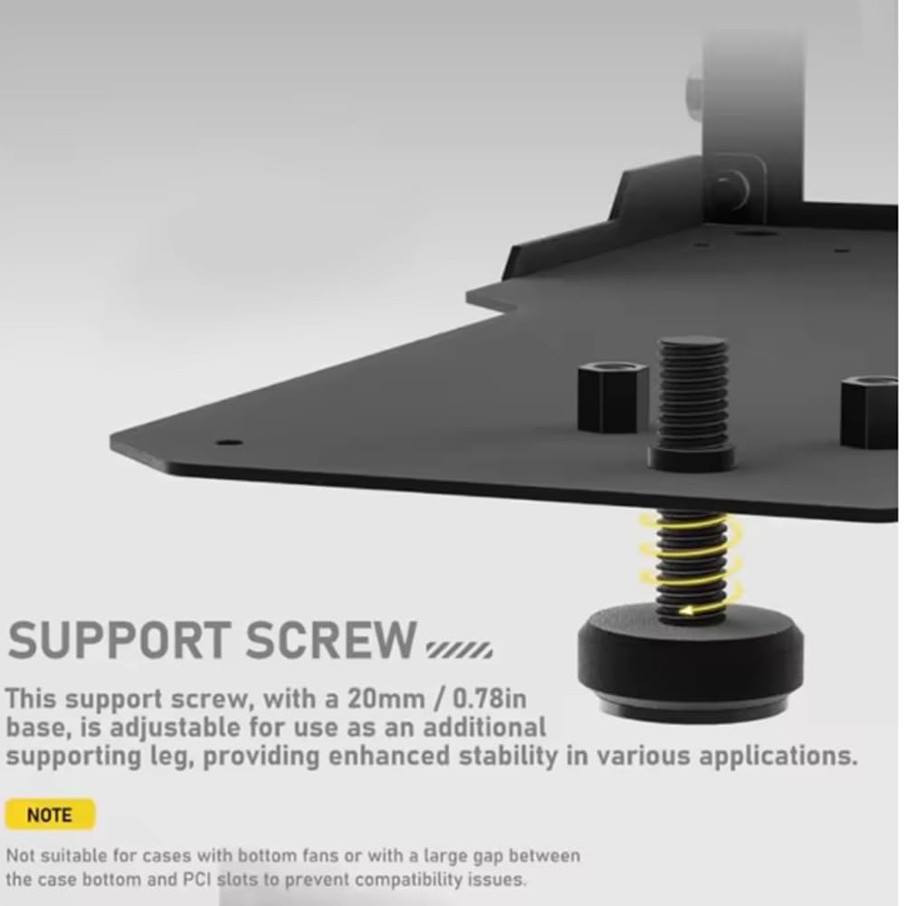 Pionowy uchwyt na kartę graficzną z 15 cm kablem PCI-E 4.0 X16 Riser zestaw do obsługi karty graficznej, uchwyt GPU, czarny
