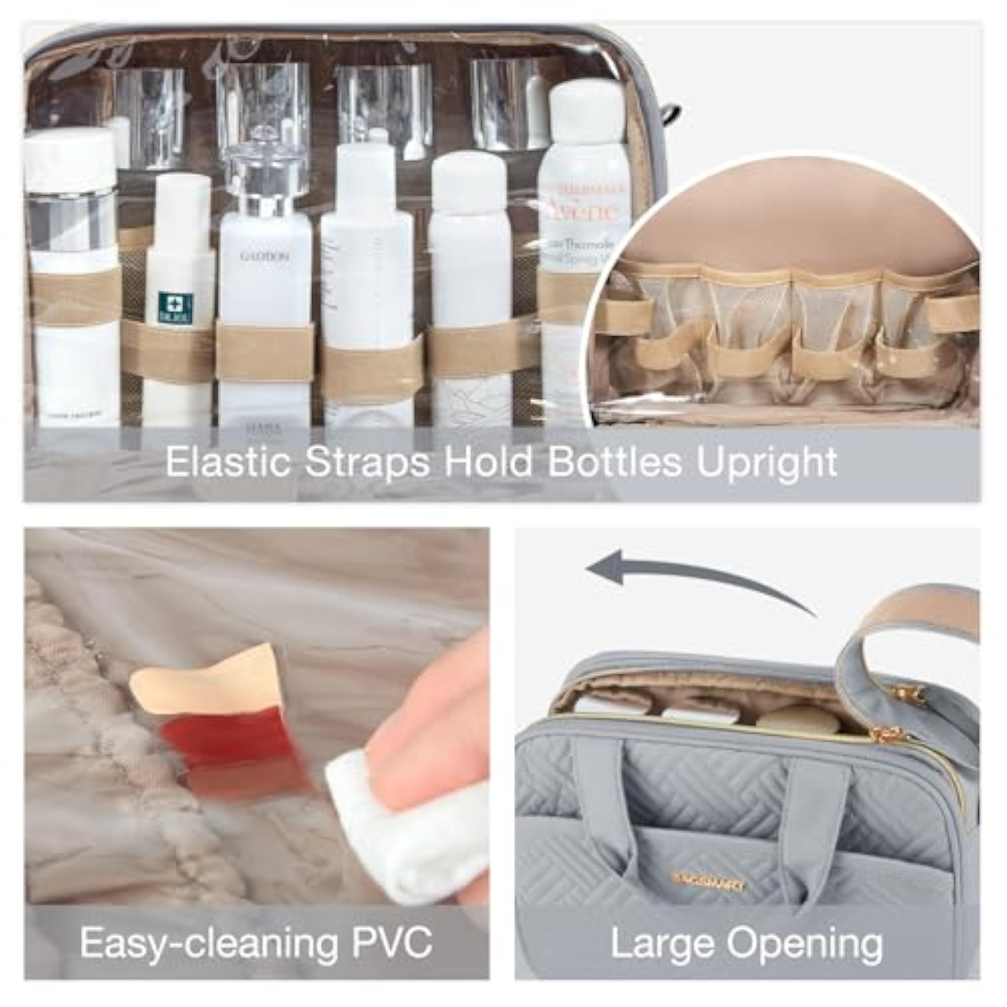 Large Water-resistant Travel Makeup Organizer Bag