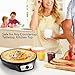 NutriChef Crepe Maker - Cooks Bacon, Roti, Tortillas & Omelets - Easy to Clean Detachable Cooktop - 12 inch Cook Area with Adjustable Temperature - Includes Wooden Spatula & Batter Spreader
