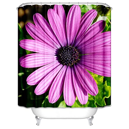 Rideau de douche imperméable KnSam anti-moisissure en polyester violet 180x200cm avec crochets