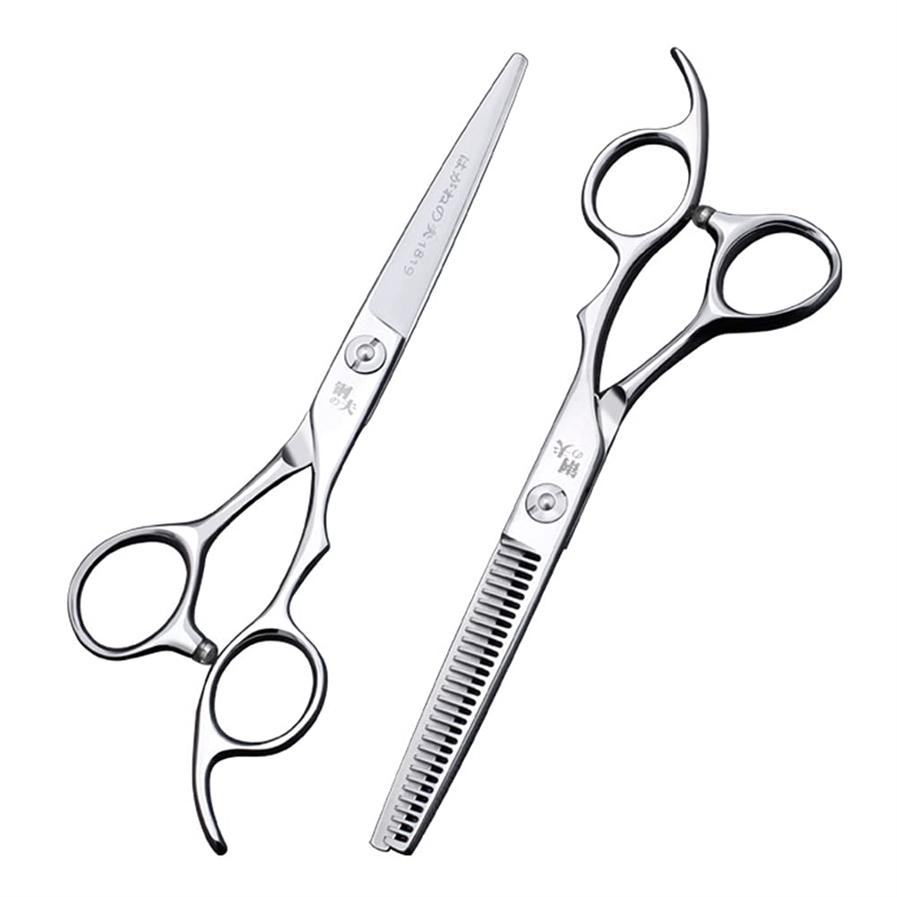 Ciseaux De Coiffeur De 6,0 Pouces Ensemble De Ciseaux De Coiffure, Coupe De Cheveux Taille De La Barbe en Forme De Ciseaux De Toilettage, De Barbiers Ou D'utilisation De La Maison, Lumière