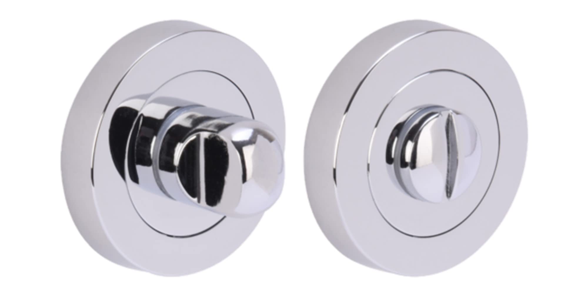 Hunta Polished Chrome Handlezone® Bathroom Toilet Door Thumbturn And Release Set