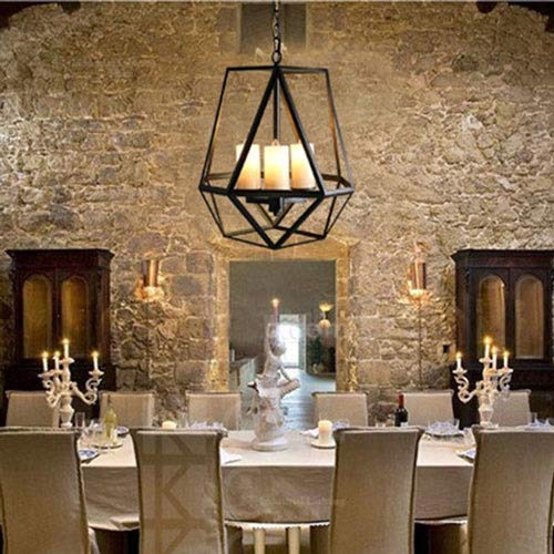 LED Moderne Kronleuchterlampe, Industriestil Kronleuchter Eisen Metall Pendelleuchte - Kerzenform - Einfachheit Pendelleuchte Schlafzimmer Restaurant Lampe Hängeleuchte, E14 Deckenleuchten, Mod, Licht