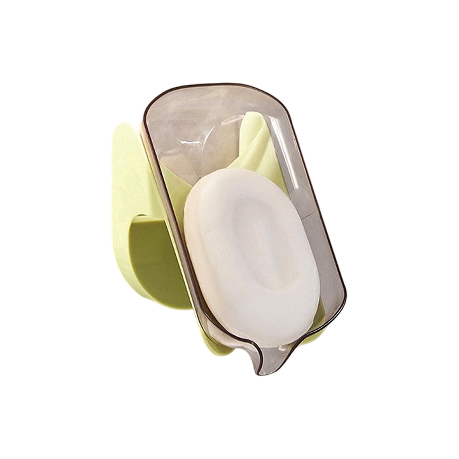 YTtkku NoDrill Angled Soap Holder Wall Mounted Adhesive Bathroom Kitchen Tray Compact Drainage Home Use Wall Mounted Soap Holder Tilted Nodrill Installation Bathroom Barsoap Organizers