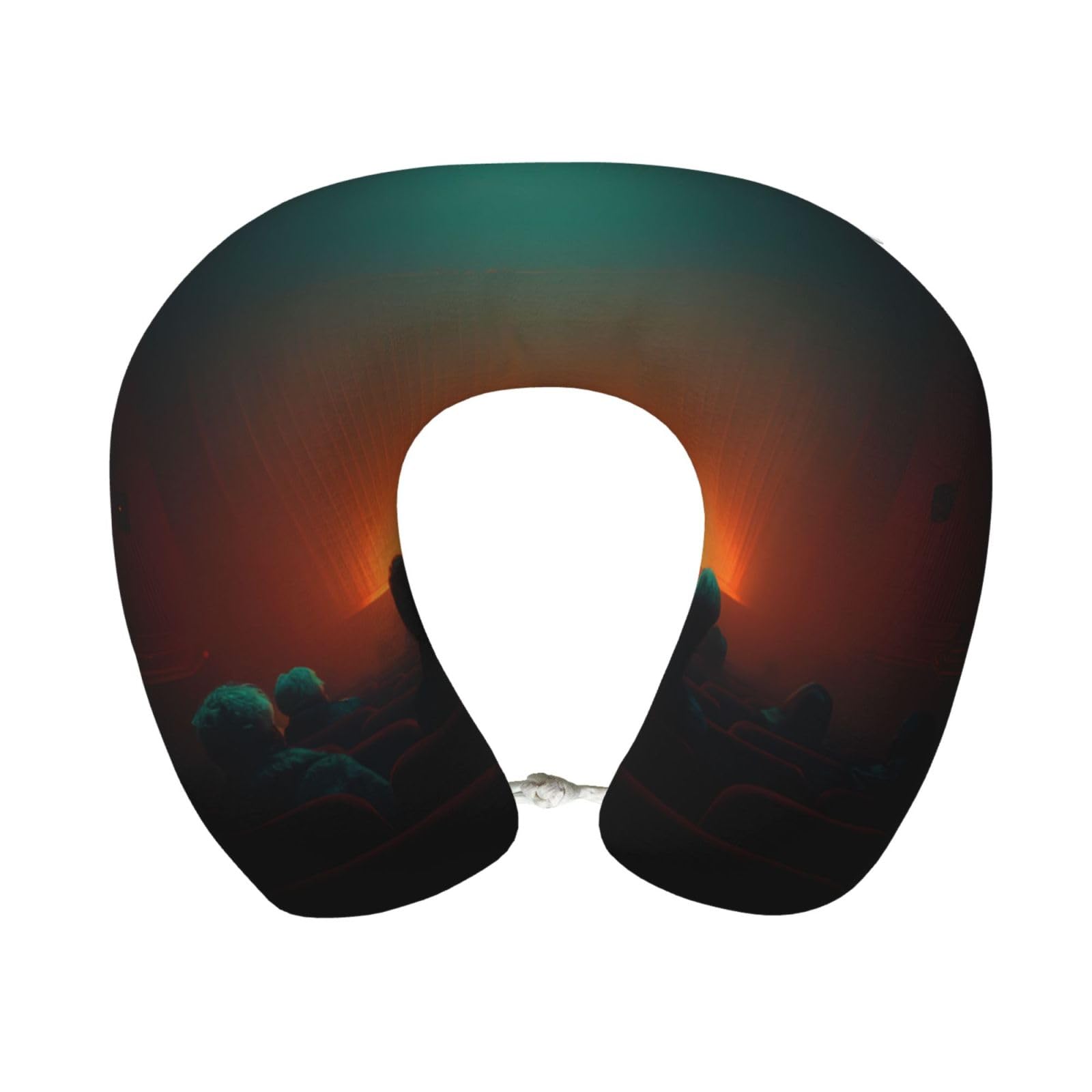BOAIHH Dim Movie Theater Memory Foam Travel Pillow for Soft Comfort Fits Snugly for Naps Office, and Airplane Use