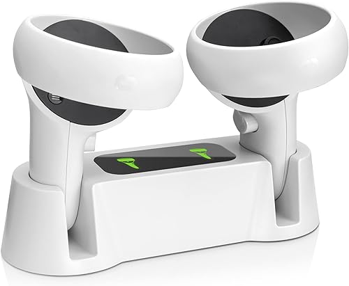 Miniatura 8 de Base de carga para controladores Oculus Quest 2, estación de carga VR para Oculus Quest 2 controladores, estación de carga rápida con cable de carga