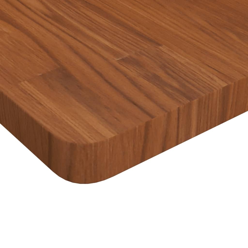 Dessus De Table Carré En Chêne Massif, Brun Foncé, 80x80x4 cm, Pour Table