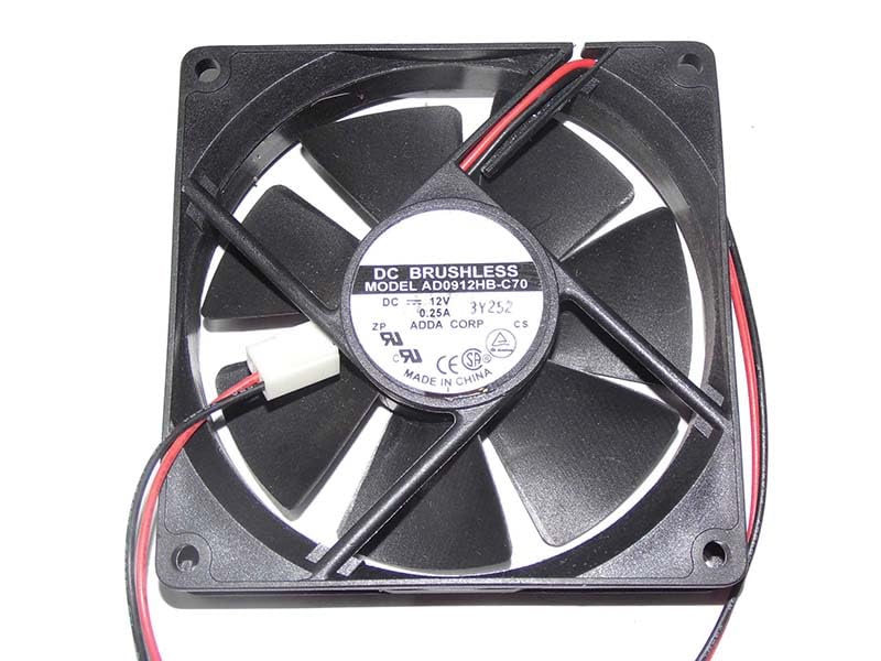 Ventilador de refrigeración 92mm AD0912HB-C70 12V 0.25A de 2 pines para cajas de ordenador