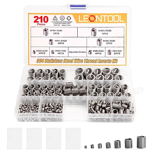 LEONTOOL 210-Pc Wire Thread Inserts Kit