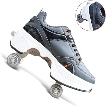 Roller Skates for Women,Shoes with Wheels for Girls,Kick Rollers Shoes Retractable for Boys, Adult Parkour Quad Roller Shoes,Inline Skates Children'sOutdoor Skates