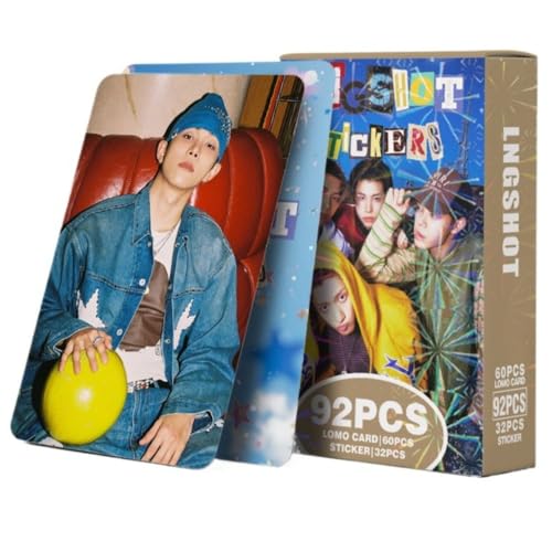 92 Pcs LNGSHOT Photocards Photo Albums Merch LOMO Cards and Stickers