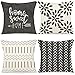 YCOLL Lot de 4 Housse de Coussin Décoratif Canapé Taie d'oreiller Decoration Canapé Housses de Coussin en Lin d'extérieur Housse de Coussin Décoration pour Chambre, canapé, Chaise, Lit,Jardin 40x40CM