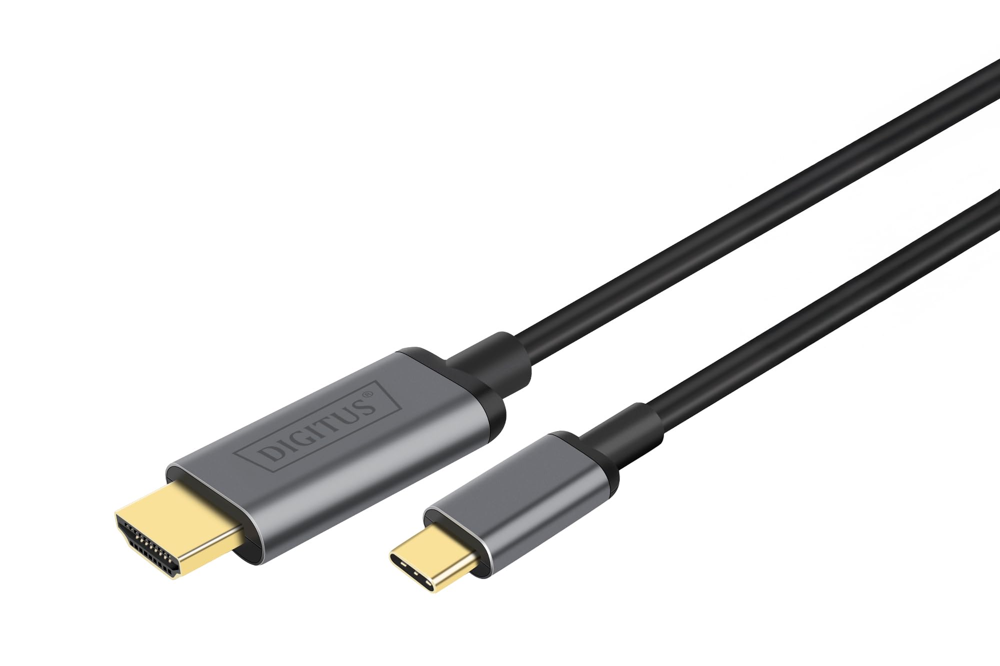 DIGITUS USB 3.2 Gen1 video cable – 1.8 m – USB-C to HDMI – UHD 4k 30 Hz – HDMI 1.4, HDCP 2.0 – ARC, CEC, EDID – 5 Gbit/s – Plug and Play – Black