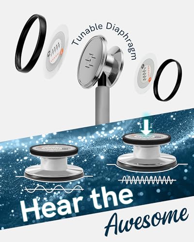 Image of FriCARE Tunable Stethoscope - Dual Head Estetoscopio for Nurses, Doctors