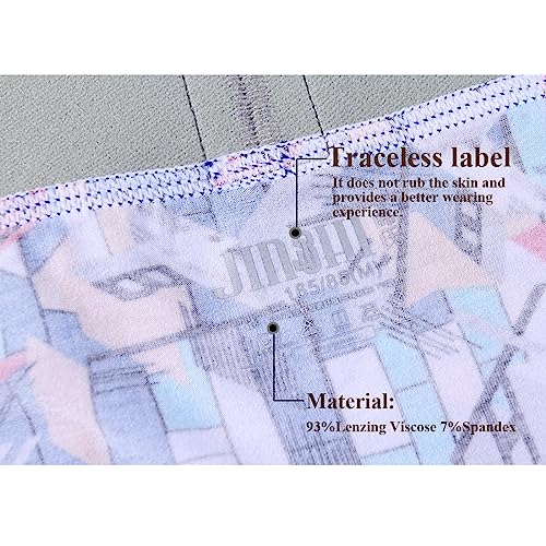 Jinshi Mens Bamboo Design Colorful Long Leg Boxer Briefs Underwear 3-Pack Random 2Xl #TOP5