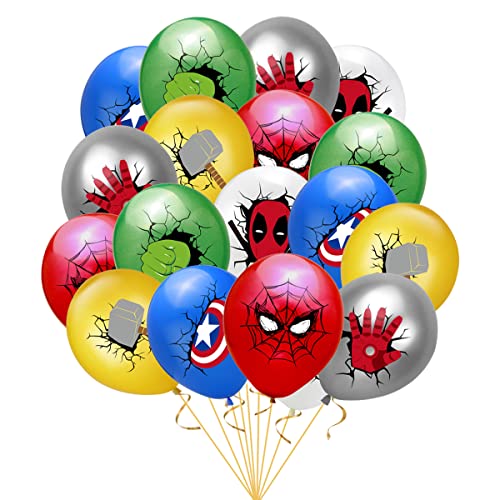 36 Pcs Birthday Balloons For Superhero,Hero Theme Party Supplies Kid's Party Decorations. #TOP4