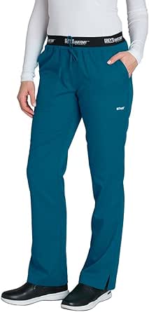 Grey's Anatomy 4275 3 Pkt Logo Waist Pant with Drawstring