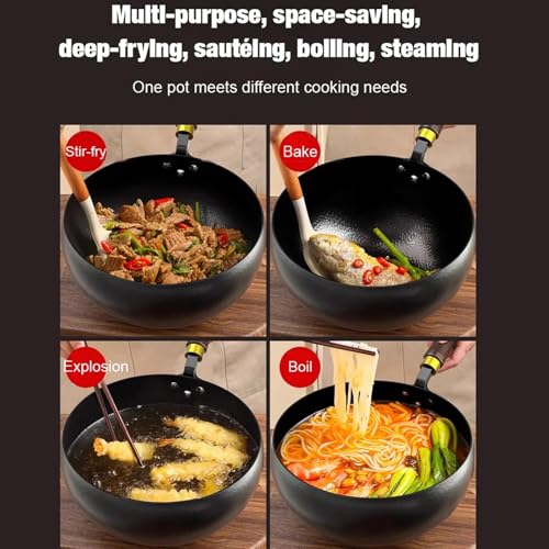 Poêle à frire en fer forgé pour cuisine maison