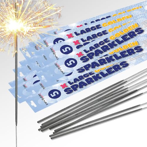 Pack of 100 x 30cm (12) X Large Golden Sparklers | Classic Golden Effect Sparkles (100)