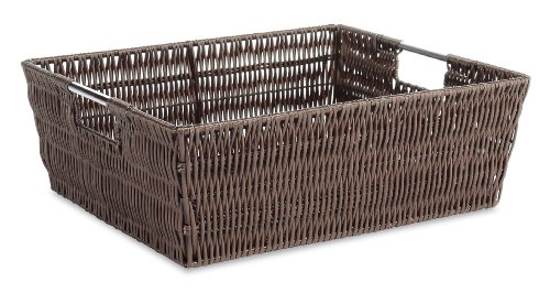 Whitmor Java Rattique Shelf Storage Tote Basket, 1 Count (Pack of 1)