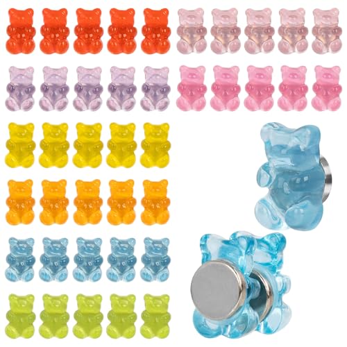 40 imanes de oso decorativos para refrigerador miniatura 1