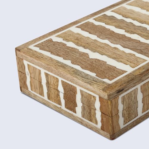 Image of Handicrafts Home 8x5x2 Decorative Box Handmade Storage Organizer Boxes with Lids Keepsake Gift Trinket Box Display Box, Kept Safari