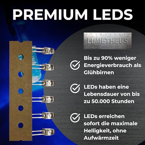 Lumetheus 20x LEDs 5mm Colour white 26.000 mcd XXX Volts 2 Pin Light Emitting LED Diode - Image 4