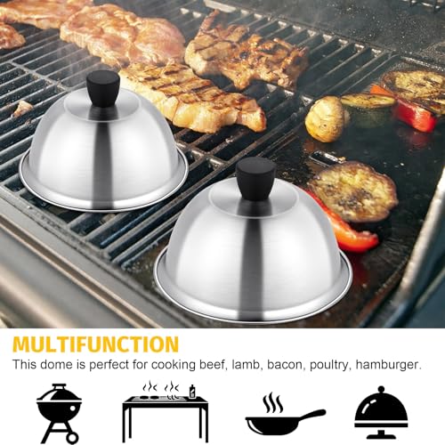 Kit 4 domos de acero inoxidable para parrilla 6 pulgadas miniatura 6