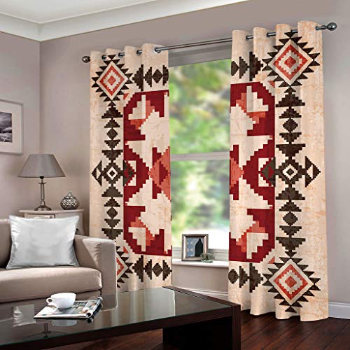 Rideaux occultants de style ethnique indien draperies opaques isolantes