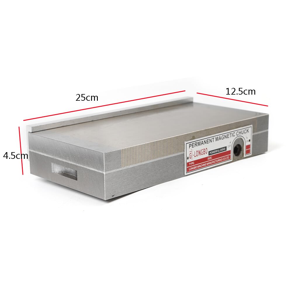 Placa tensora magnética Banco de trabajo magnético Placa de tensión permanente Mesa magnética permanente Rectificadora Herramienta Chuck Set Aplicable Corte de líneas Maquinaria de roscado Plata 125 x