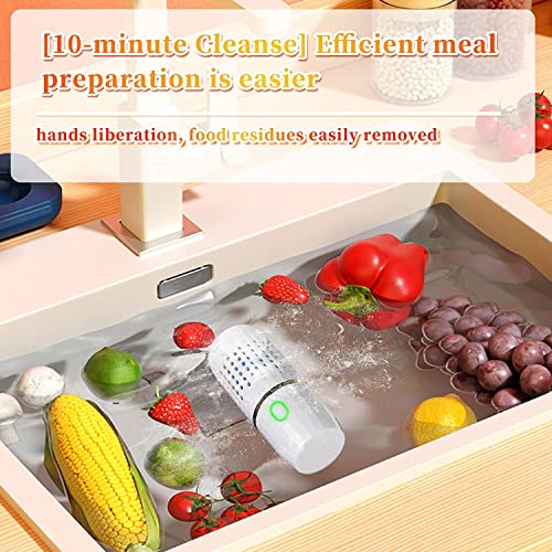 Image of Portable USB Fruit and Vegetable Cleaner,Fruit and Vegetable for Kitchenware,Meat,Dishes,Rice,Kitchen Tools (White)