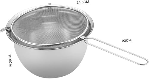 Miniatura 4 de Cuchara de colador de acero inoxidable con mango largo de 10 pulgadas para verduras de aceite caliente