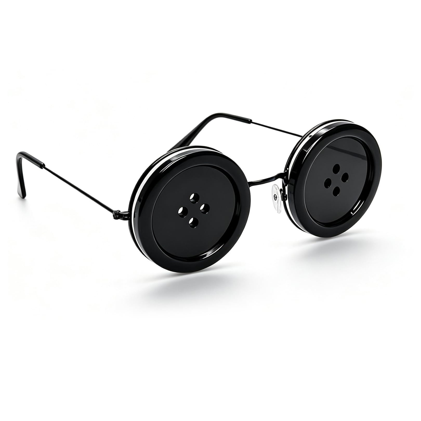 Button Eye Glasses,Halloween Costume Kids Adult Round Glasses Fancy Dress
