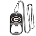 NCAA Siskiyou Sports Fan Shop Georgia Bulldogs Bottle Opener Tag Necklace 20 inch Steel