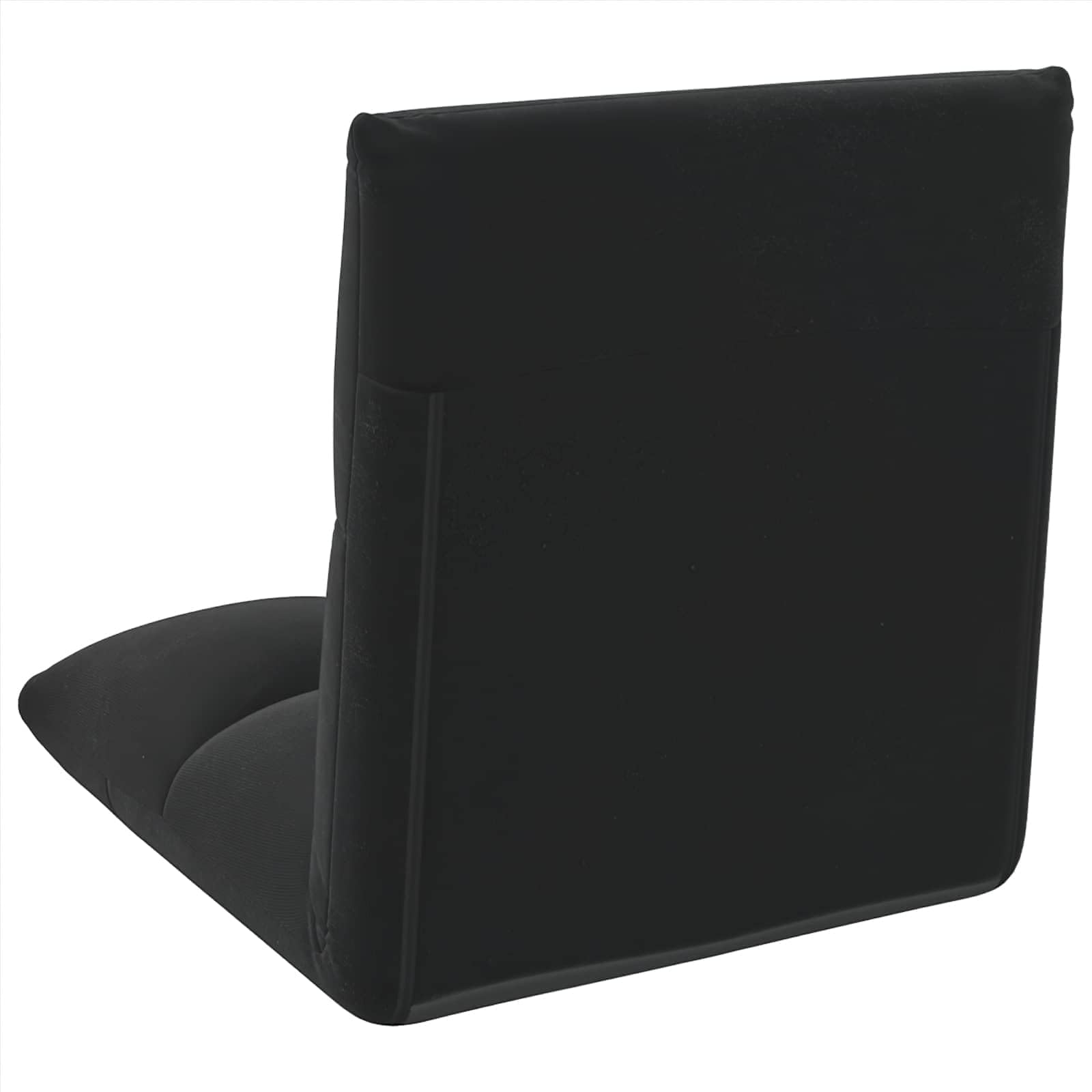 Krzesło podłogowe, czarne, aksamitne, 50 x 61 x 57 cm, regulowane z 5-stopniowym oparciem, składane, ergonomiczne, do czytania, jogi, gier, biura, zajmuje mało miejsca