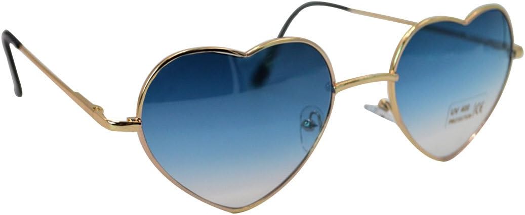 Millya Retro Metal Frame Heart Shape Sunglasses Colored Gradient Film Glasses Eyewear Eyeglasses