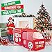 Kiddey Fire Truck Play Tent for Kids - Firetruck Tents with Sirens and Fireman Sound Button for Girls, Boys, & Toddlers Gifts - Red Fire Engine Pop Up Playhouse for Toddler - Indoor & Outdoor