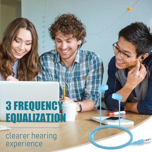 Image of Macarrie 200 Pack Earbuds Bulk Earphones 3.5 mm Classroom Headphones for Adult Assorted Colors Earbud Wired Earphone Without Mic for Adult Office Home Individually Bagged(Multicolor)